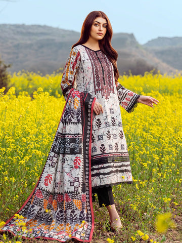 Edenrobe EWU22V1 23548 Grey Black Khayal Summer Lawn 2022 Online Shopping